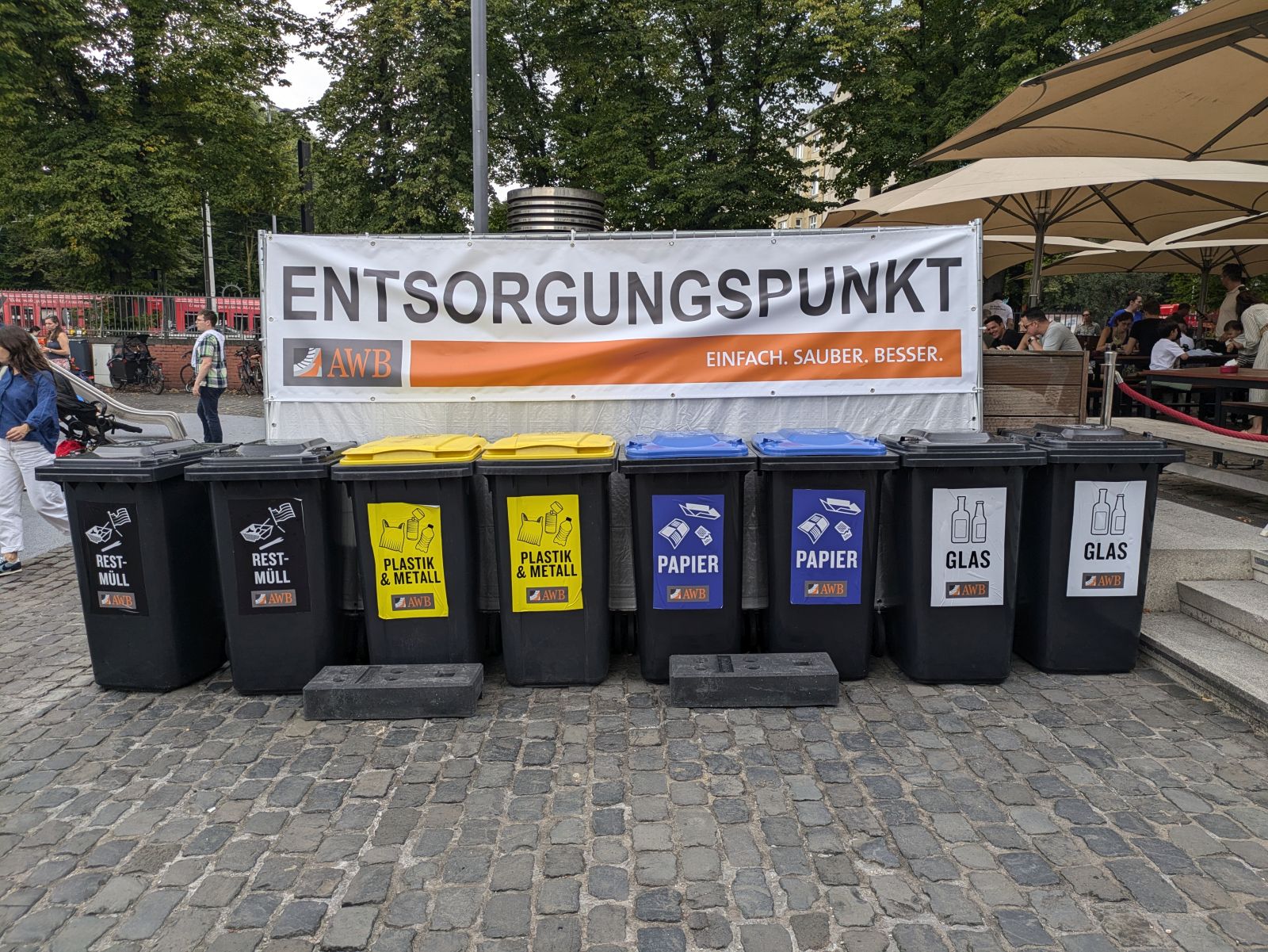 Wertstoffinseln auf dem NRW Tag 2024 am Rheinauhafen in Köln, 2024